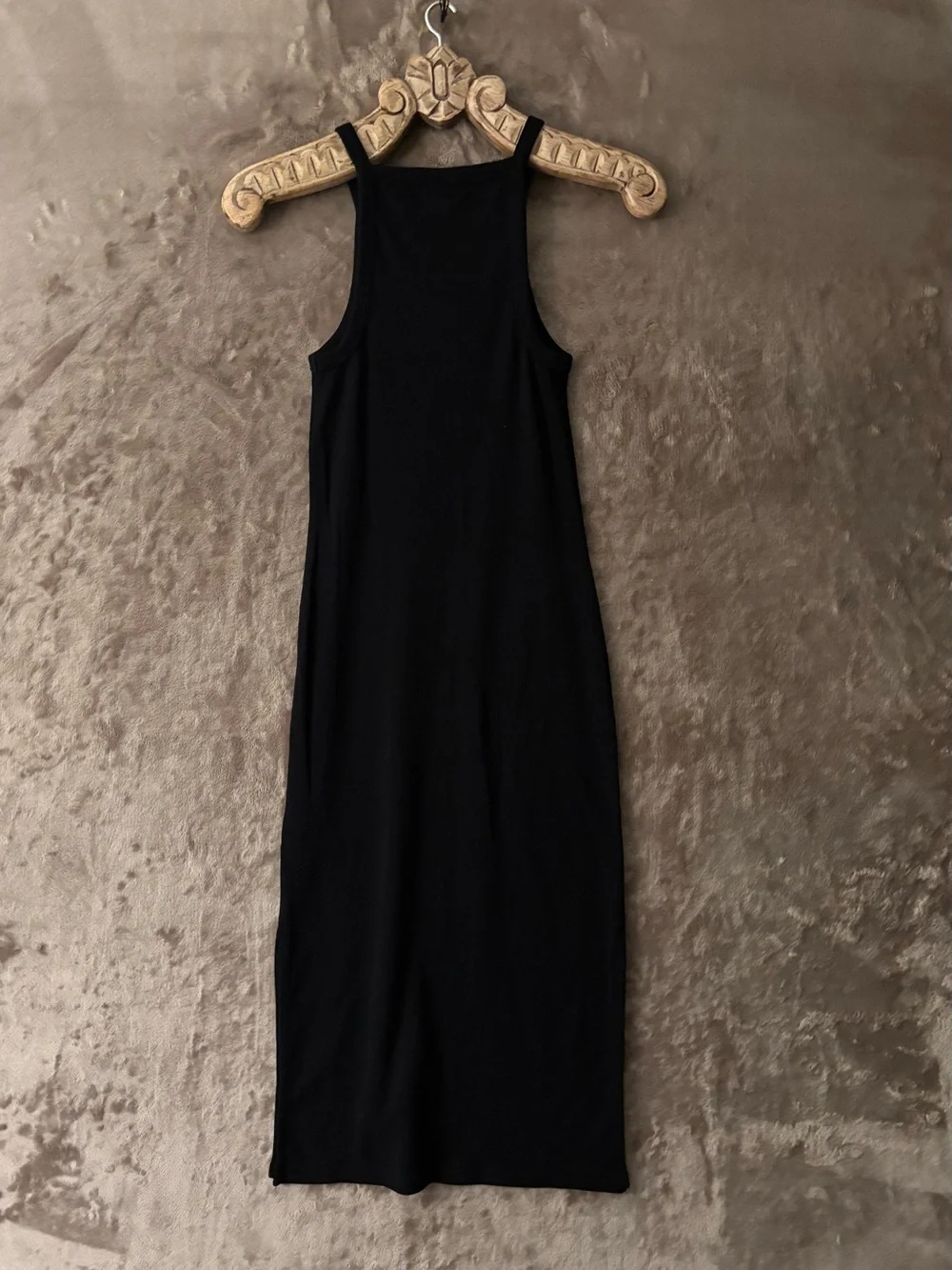 Old Navy Women’s Black Ribbed Sleeveless Maxi Dress Size S